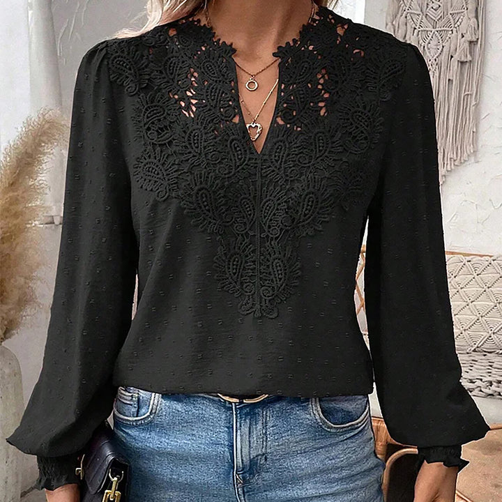 Ava | Women Lace Detail Blouse | Versatile & Elegant