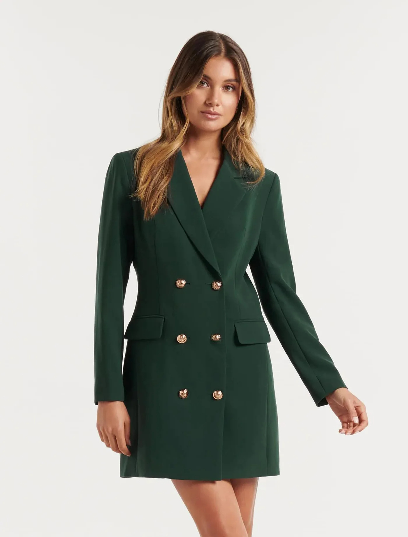 Elegant Women’s Dress | Double Button Blazer Design