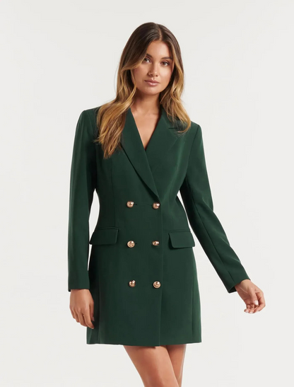 Elegant Women’s Dress | Double Button Blazer Design