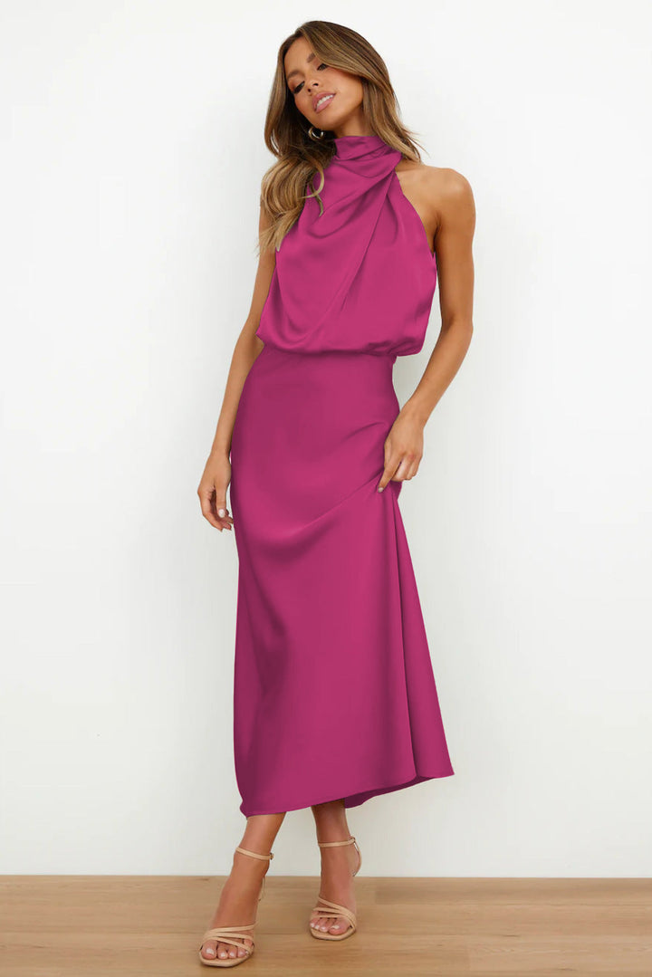 Kangana | Women’s Elegant Halter Neck Maxi Dress | Flattering Fit