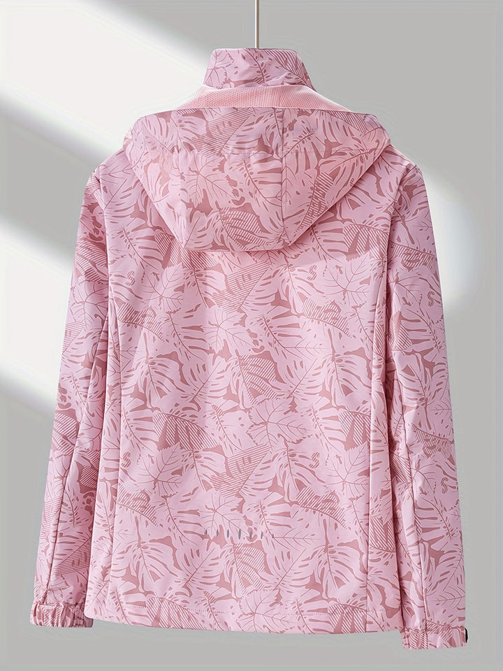 Joana | Women's Windproof Softshell Jacket | Chic Botanical Print