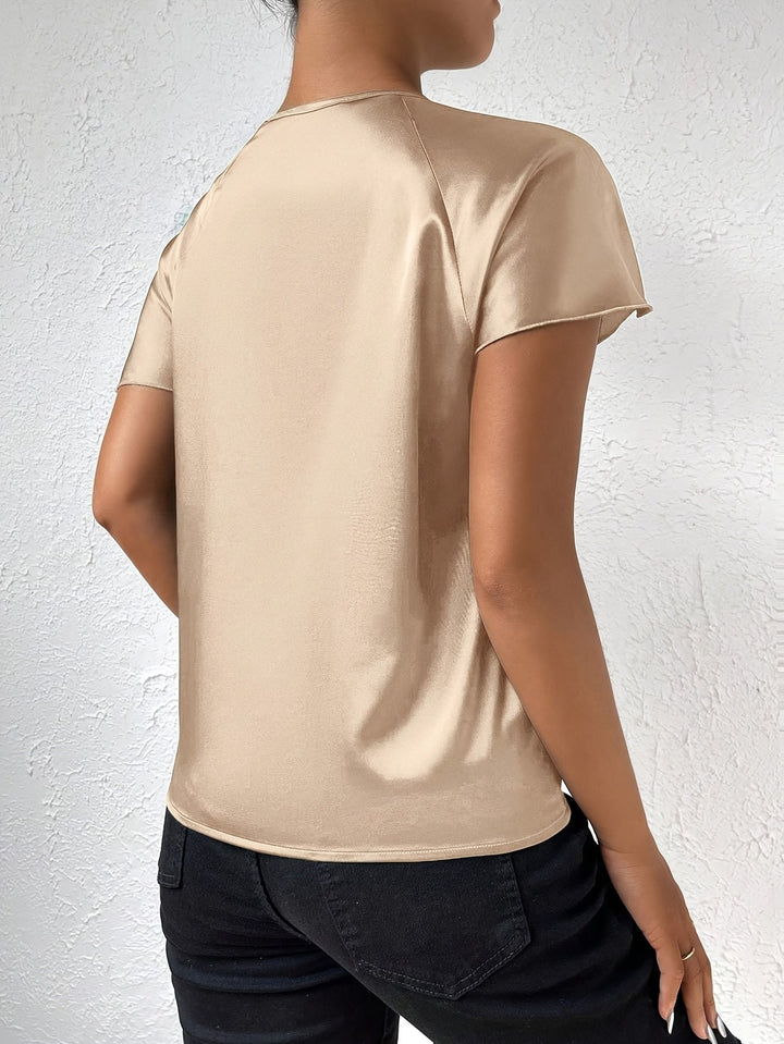 Loretta | Women Draped Top | Chic Shoulder Detail