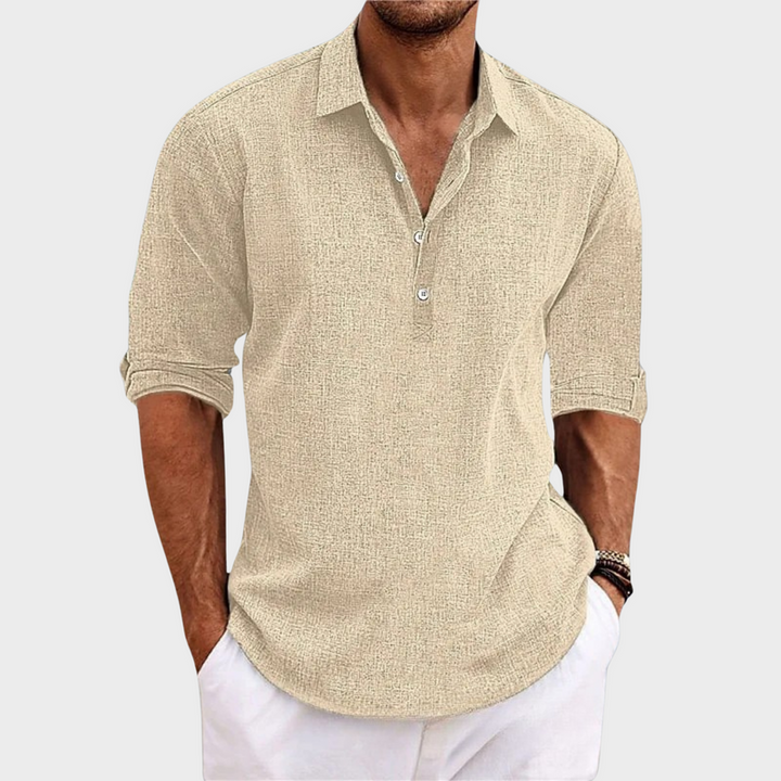 Nathan | Men’s Breathable Long Sleeve Shirt | Easy-Care Comfort