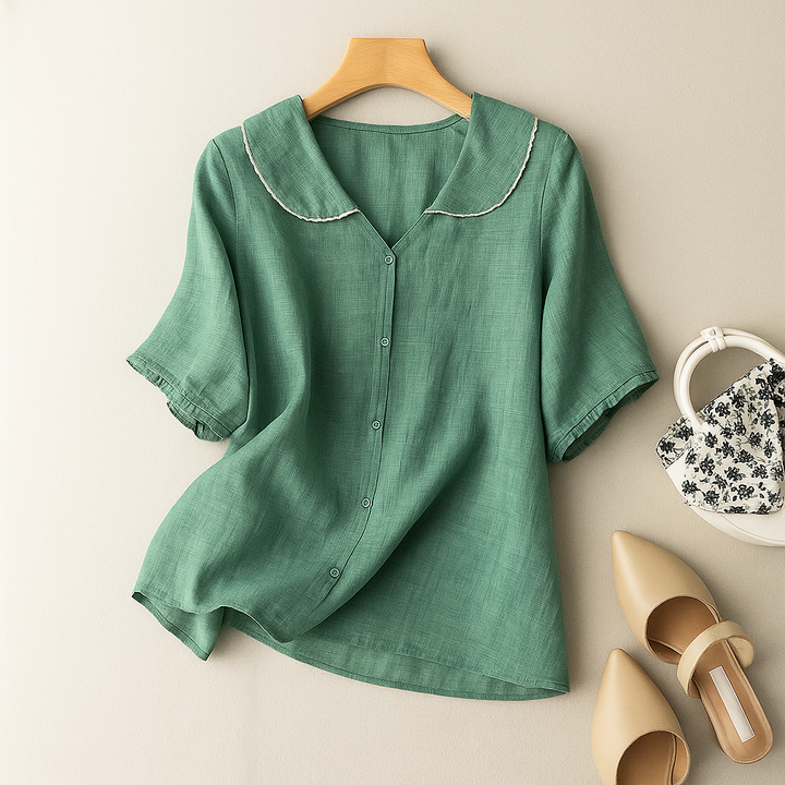 Eliza | Women’s Breathable Linen Blouse | Lightweight-Chic