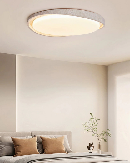 Oval Flush Mount Ceiling Light | Modern Ambient Lighting-Ceiling Light-Sasha Sydney