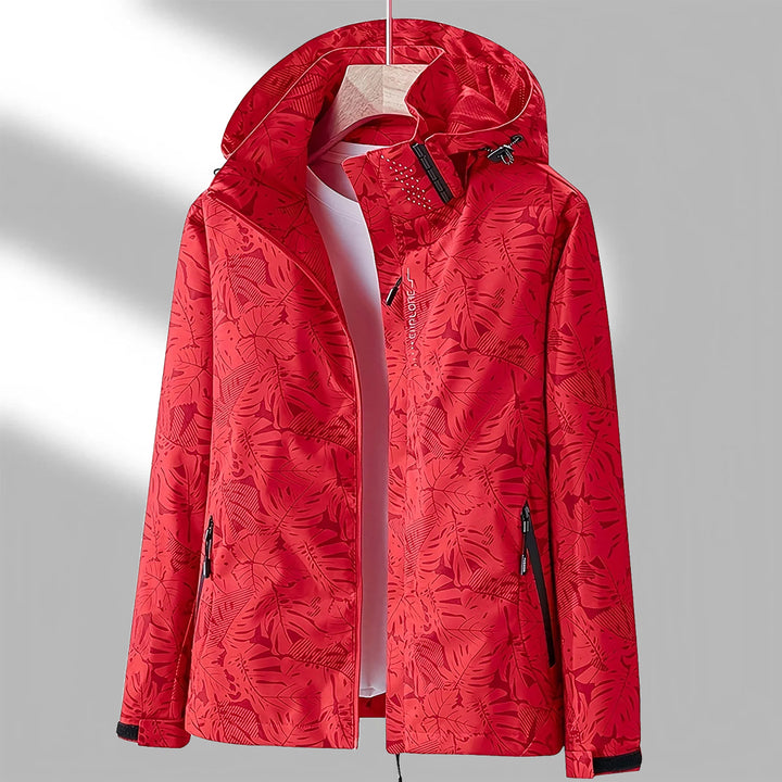 Joana | Women's Windproof Softshell Jacket | Chic Botanical Print