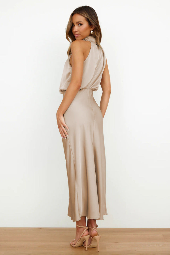 Kangana | Women’s Elegant Halter Neck Maxi Dress | Flattering Fit