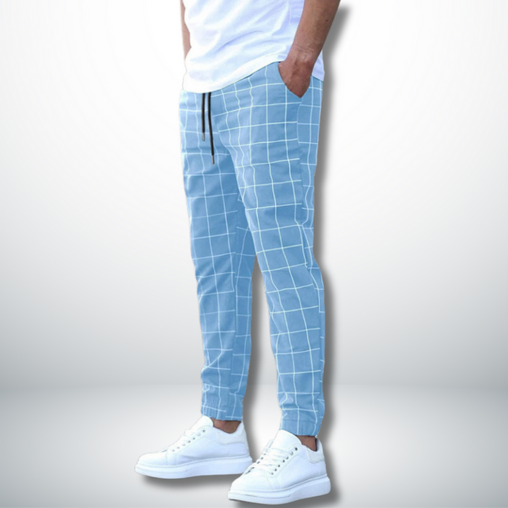 Lachlan | Men’s Checked Lounge Pants | Breathable Fit