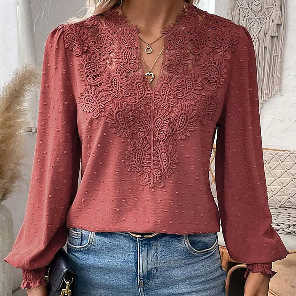 Ava | Women Lace Detail Blouse | Versatile & Elegant