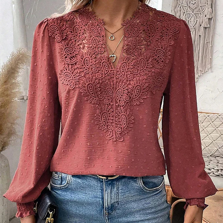 Ava | Women Lace Detail Blouse | Versatile & Elegant