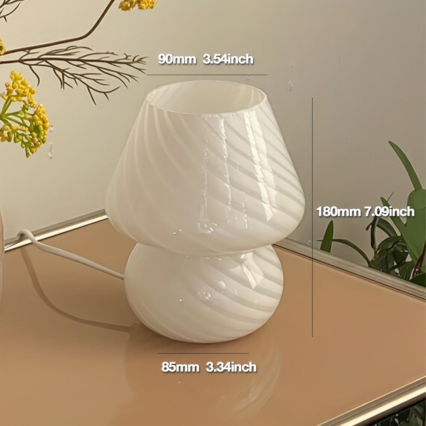 Table Lamp | Spiral Mushroom Bedside Lamp-Table Lamp-Sasha Sydney