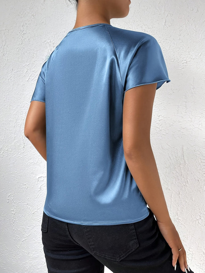 Loretta | Women Draped Top | Chic Shoulder Detail