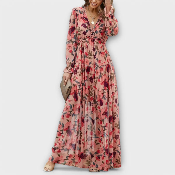 Chloe | Women Floral Maxi Dress | Lightweight & Elegant