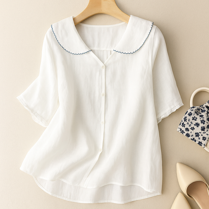 Eliza | Women’s Breathable Linen Blouse | Lightweight-Chic