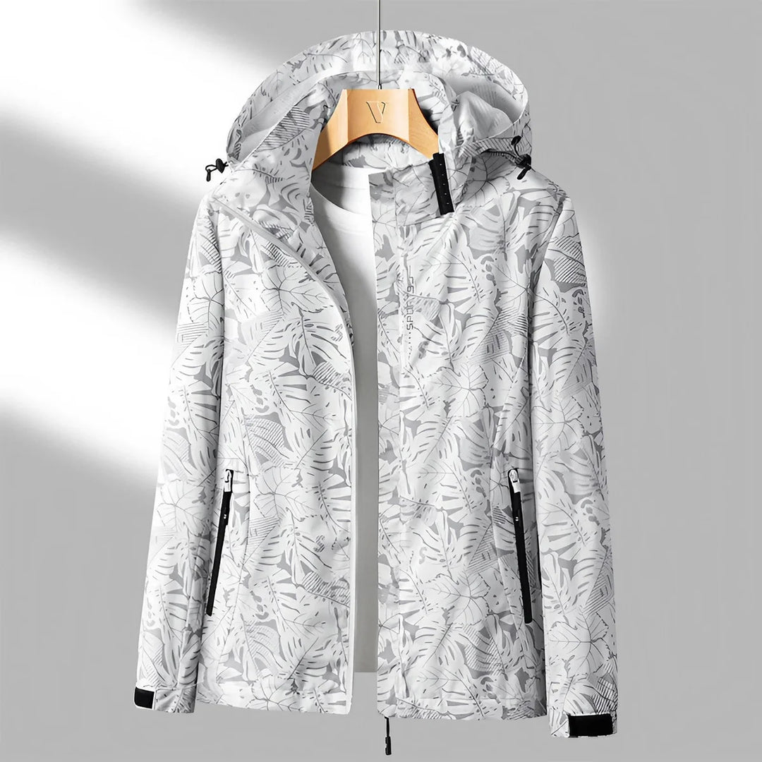 Joana | Women's Windproof Softshell Jacket | Chic Botanical Print