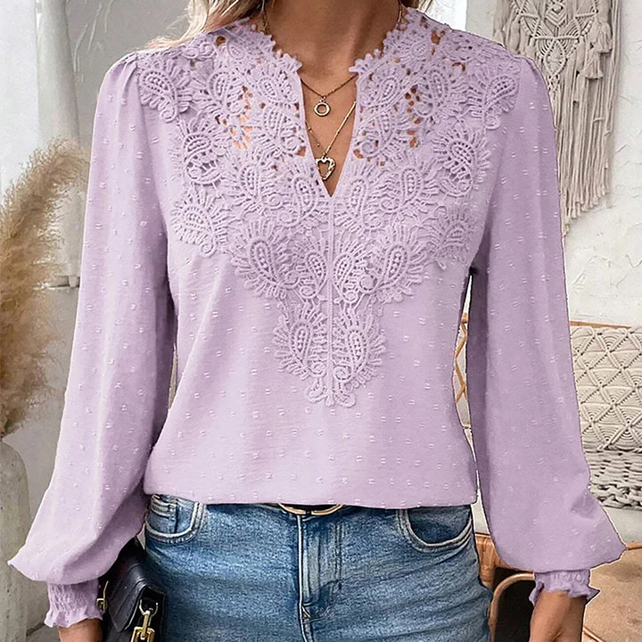 Ava | Women Lace Detail Blouse | Versatile & Elegant