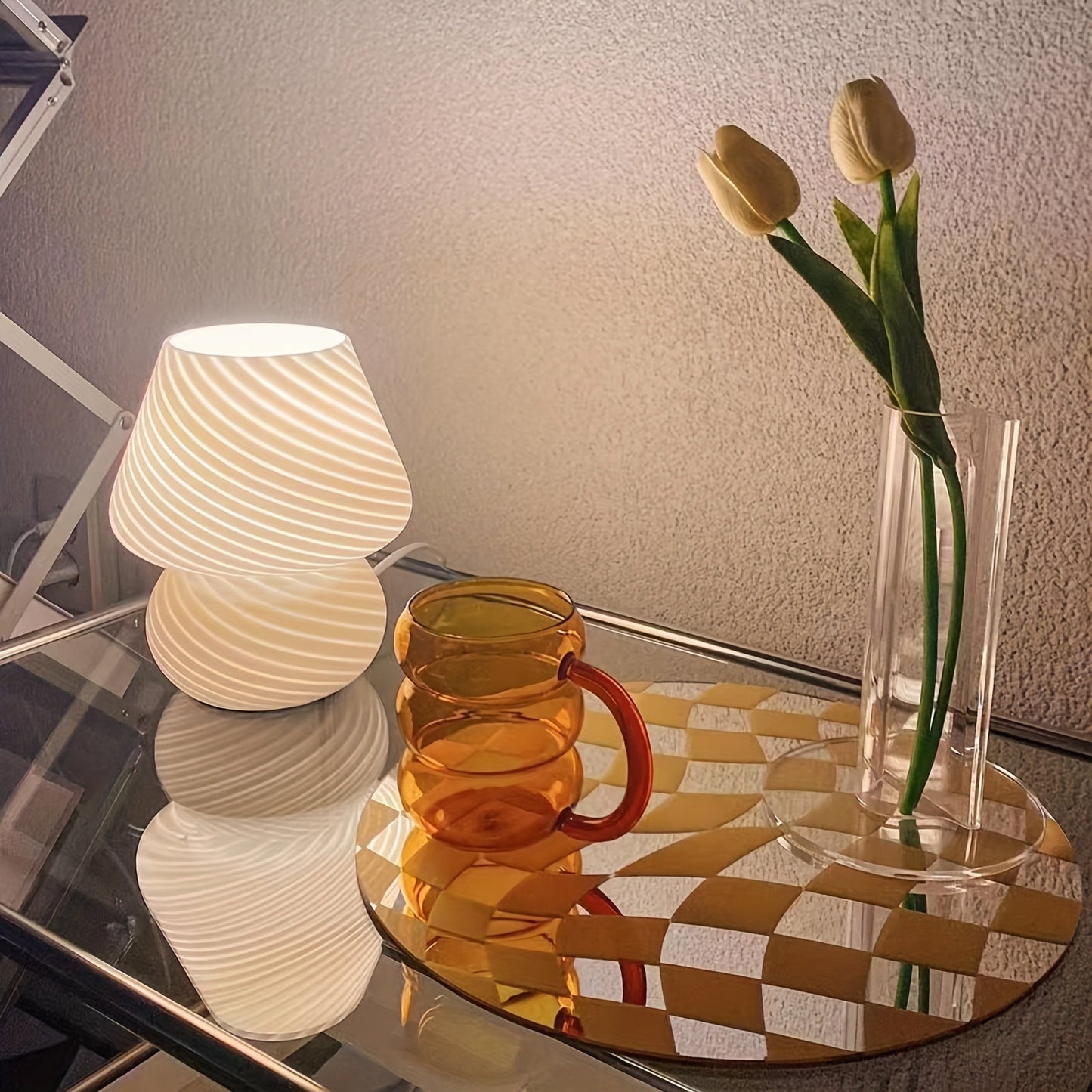 Table Lamp | Spiral Mushroom Bedside Lamp-Table Lamp-Sasha Sydney