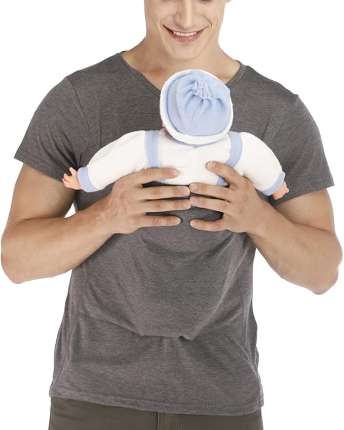 Men Kangaroo Baby Carrier T Shirt | V Neck Short Sleeve Infant Carrying-Baby Carrier-Sasha Sydney