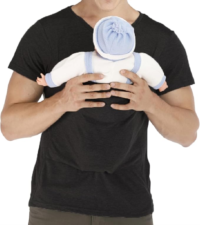 Men Kangaroo Baby Carrier T Shirt | V Neck Short Sleeve Infant Carrying-Baby Carrier-Sasha Sydney