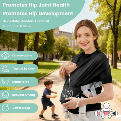 Baby Wrap Carrier Sling | Front Carry Infant Carrier Daily Use-Baby Carrier-Sasha Sydney