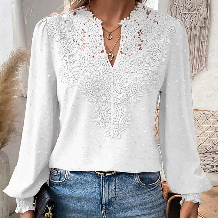 Ava | Women Lace Detail Blouse | Versatile & Elegant