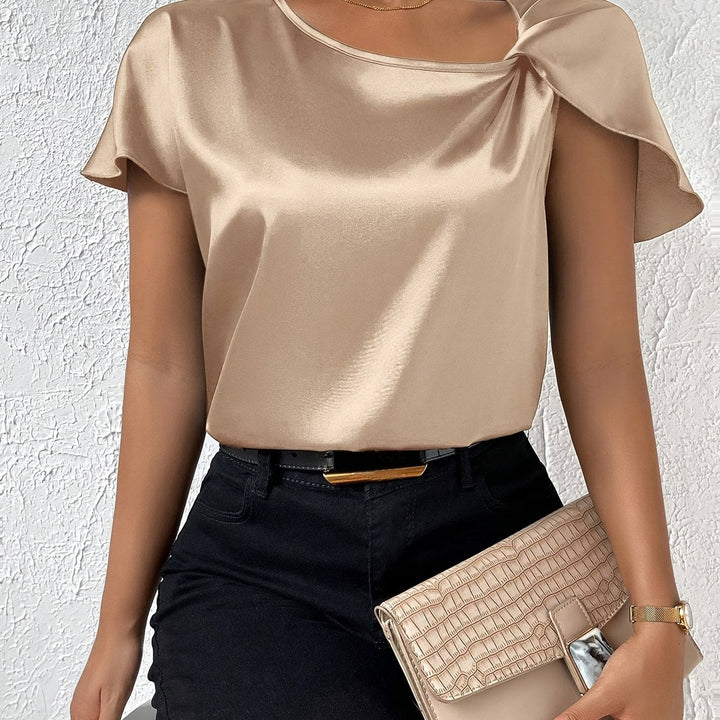 Loretta | Women Draped Top | Chic Shoulder Detail