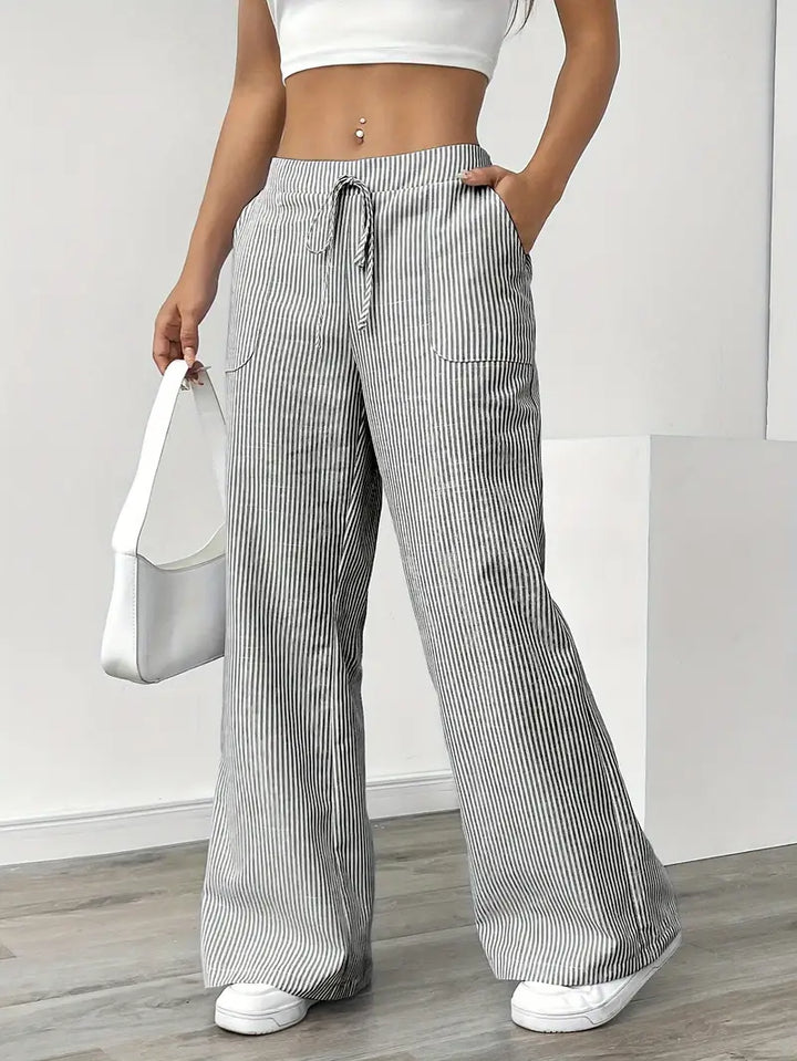 Alina | Women's Striped Pants | Comfortable & Flattering