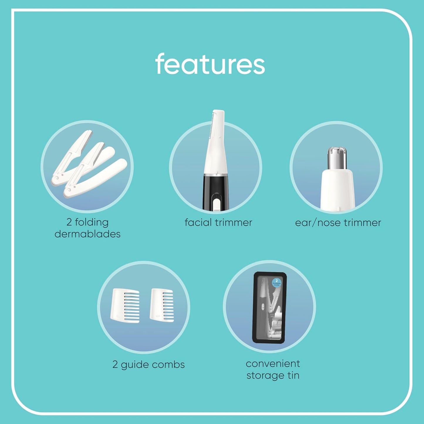 Women Electric Facial Hair Trimmer | Precision Trimmer Eyebrow Grooming Personal Care-Trimmer/Shaver-Sasha Sydney