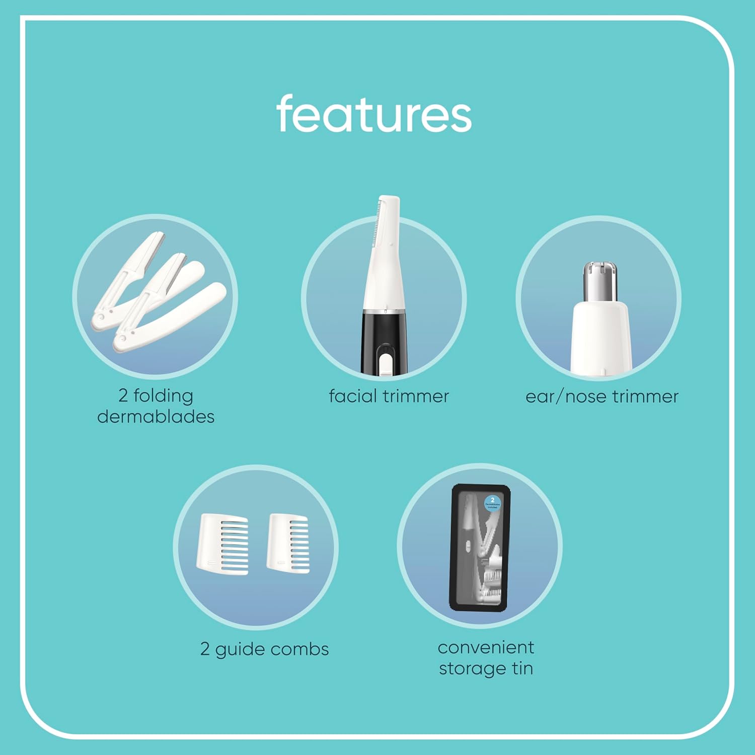Women Electric Facial Hair Trimmer | Precision Trimmer Eyebrow Grooming Personal Care-Trimmer/Shaver-Sasha Sydney