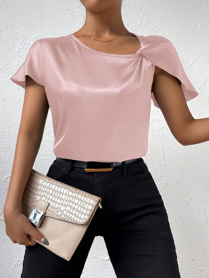 Loretta | Women Draped Top | Chic Shoulder Detail