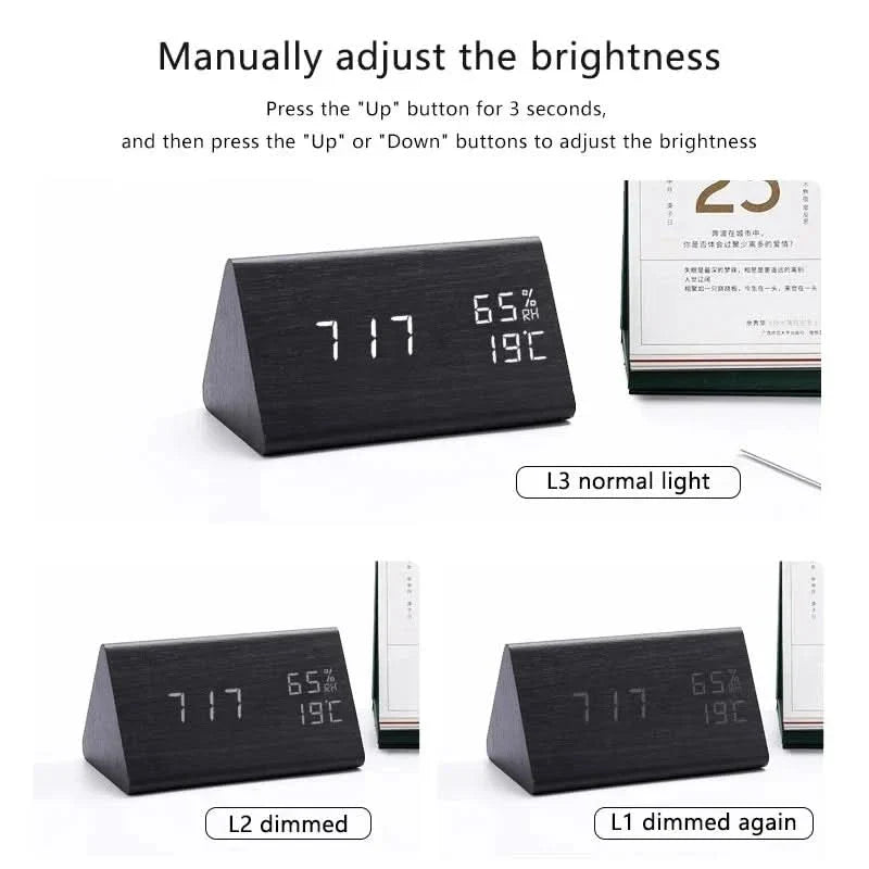 Desk Clock | LED Digital Table Clock-Alarm Clock-Sasha Sydney