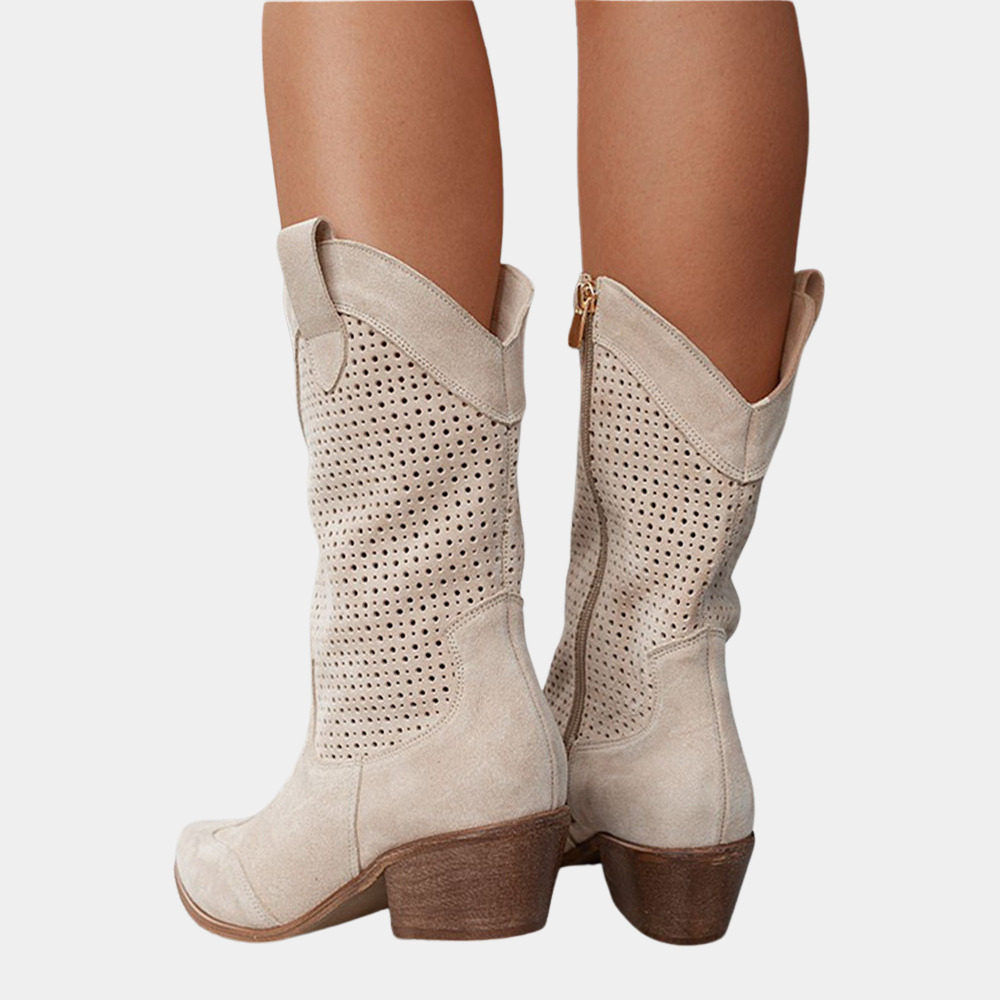 Tahlia | Women Breathable Western Boots | Orthopedic Comfort