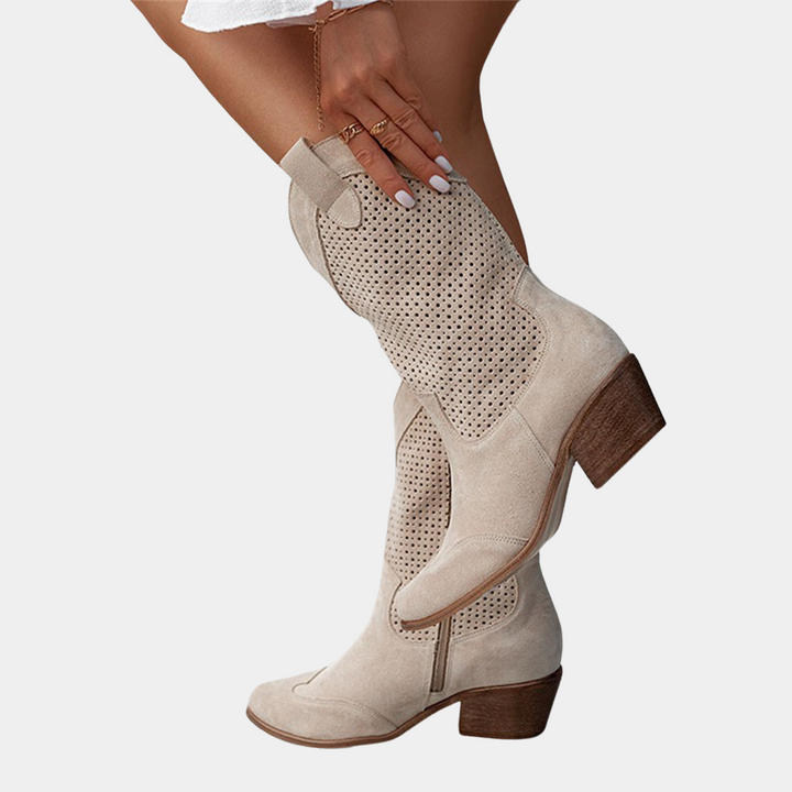 Tahlia | Women Breathable Western Boots | Orthopedic Comfort