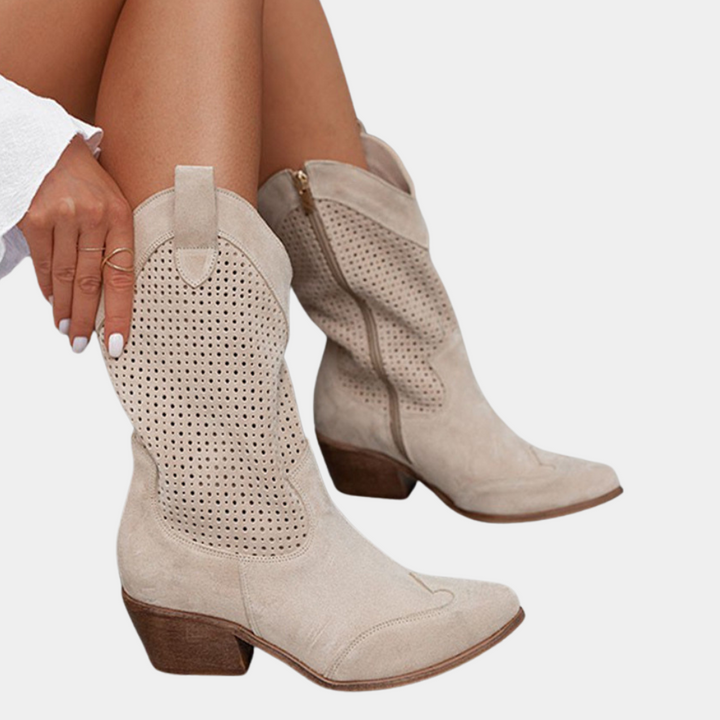 Tahlia | Women Breathable Western Boots | Orthopedic Comfort
