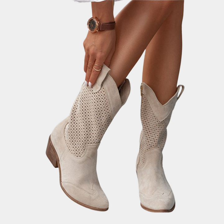 Tahlia | Women Breathable Western Boots | Orthopedic Comfort