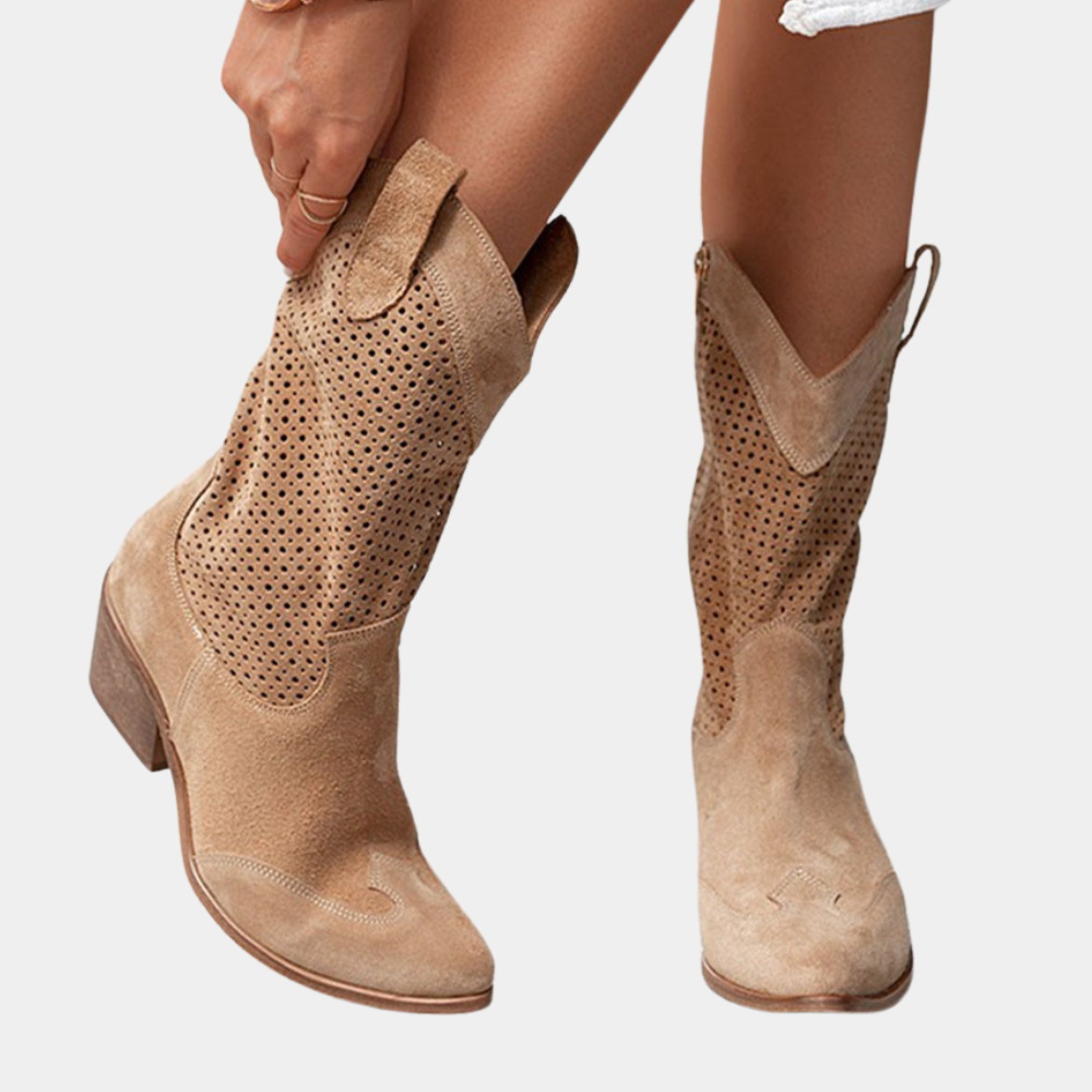 Tahlia | Women Breathable Western Boots | Orthopedic Comfort