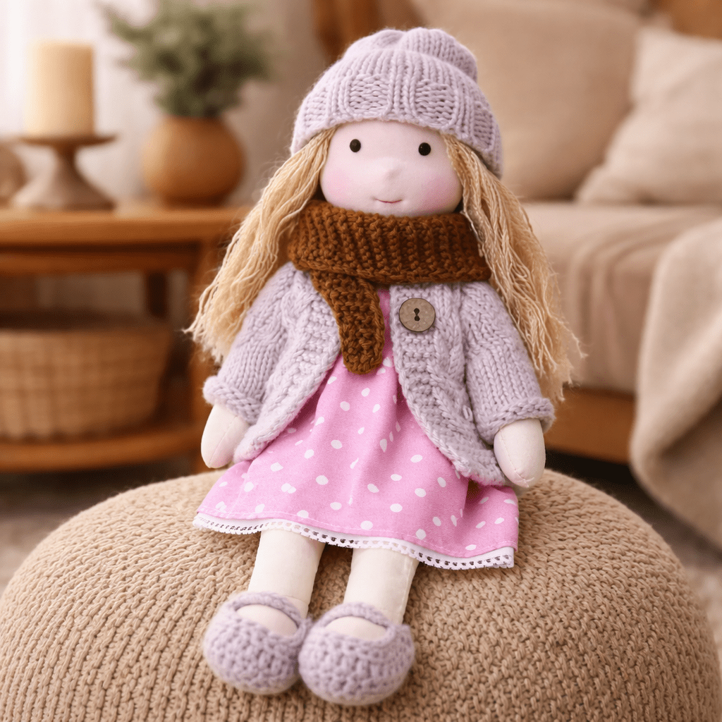 Plush Rag Doll Toy | Soft Cuddly Companion Imaginative Play-Toy-Sasha Sydney