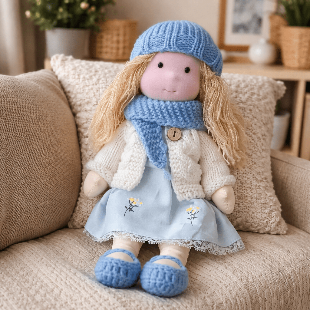 Plush Rag Doll Toy | Soft Cuddly Companion Imaginative Play-Toy-Sasha Sydney