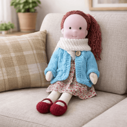 Plush Rag Doll Toy | Soft Cuddly Companion Imaginative Play-Toy-Sasha Sydney