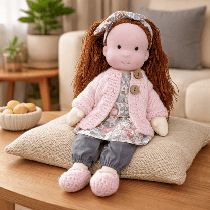 Plush Rag Doll Toy | Soft Cuddly Companion Imaginative Play-Toy-Sasha Sydney