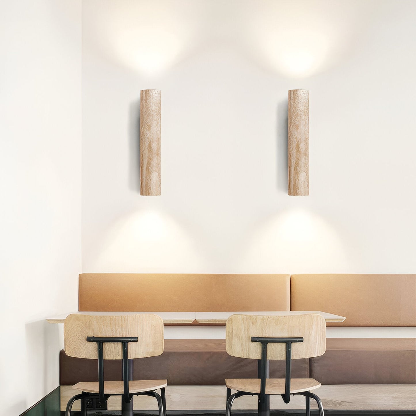 Up Down Wall Light | Japandi Stone Wall Sconce-Wall Lamp-Sasha Sydney