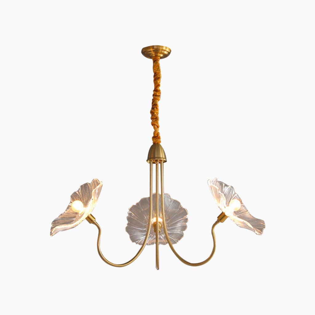French Style Glass Flower Chandelier | LED Lighting For Living Rooms-Chandeliers-Sasha Sydney