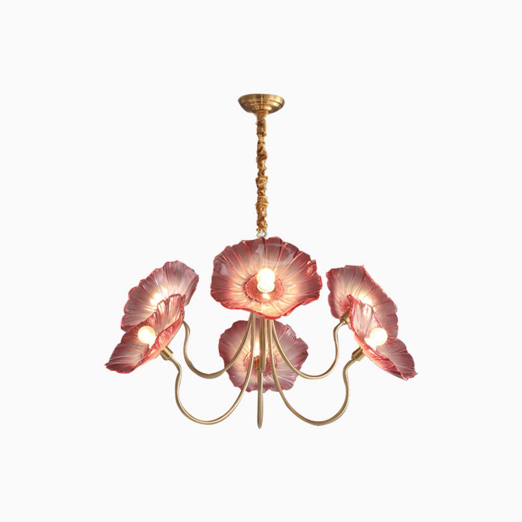 French Style Glass Flower Chandelier | LED Lighting For Living Rooms-Chandeliers-Sasha Sydney