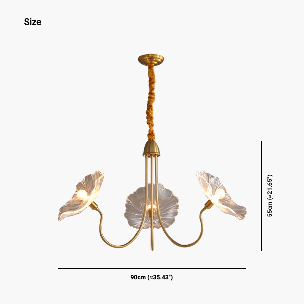 French Style Glass Flower Chandelier | LED Lighting For Living Rooms-Chandeliers-Sasha Sydney