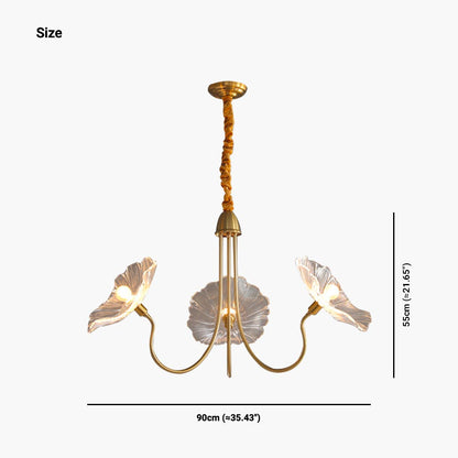 French Style Glass Flower Chandelier | LED Lighting For Living Rooms-Chandeliers-Sasha Sydney