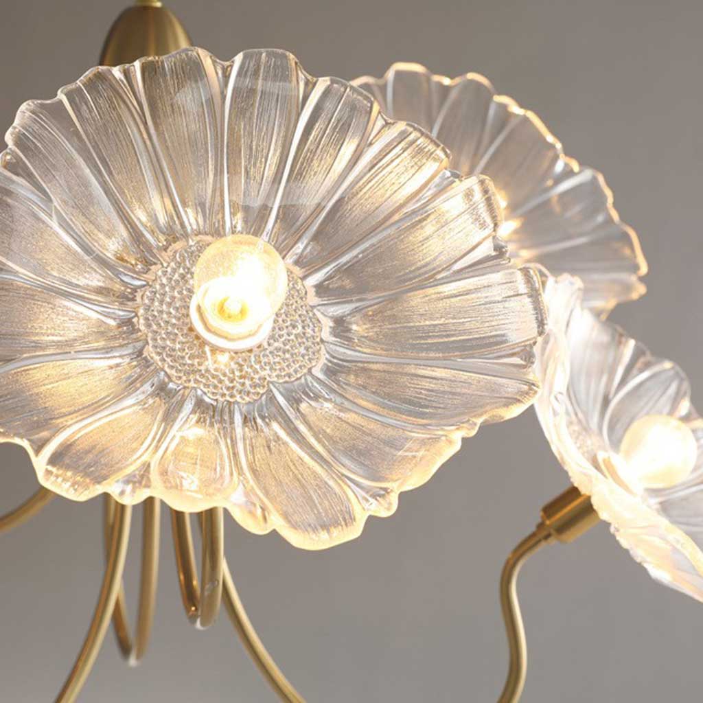 French Style Glass Flower Chandelier | LED Lighting For Living Rooms-Chandeliers-Sasha Sydney
