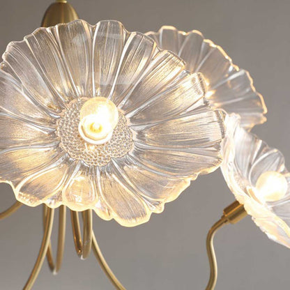 French Style Glass Flower Chandelier | LED Lighting For Living Rooms-Chandeliers-Sasha Sydney