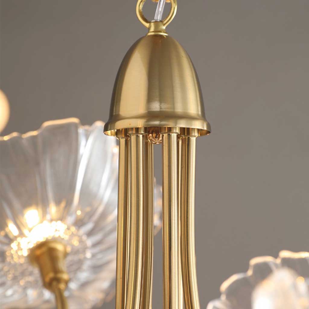 French Style Glass Flower Chandelier | LED Lighting For Living Rooms-Chandeliers-Sasha Sydney