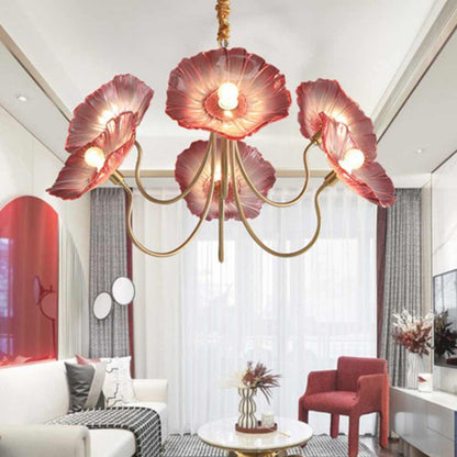 French Style Glass Flower Chandelier | LED Lighting For Living Rooms-Chandeliers-Sasha Sydney
