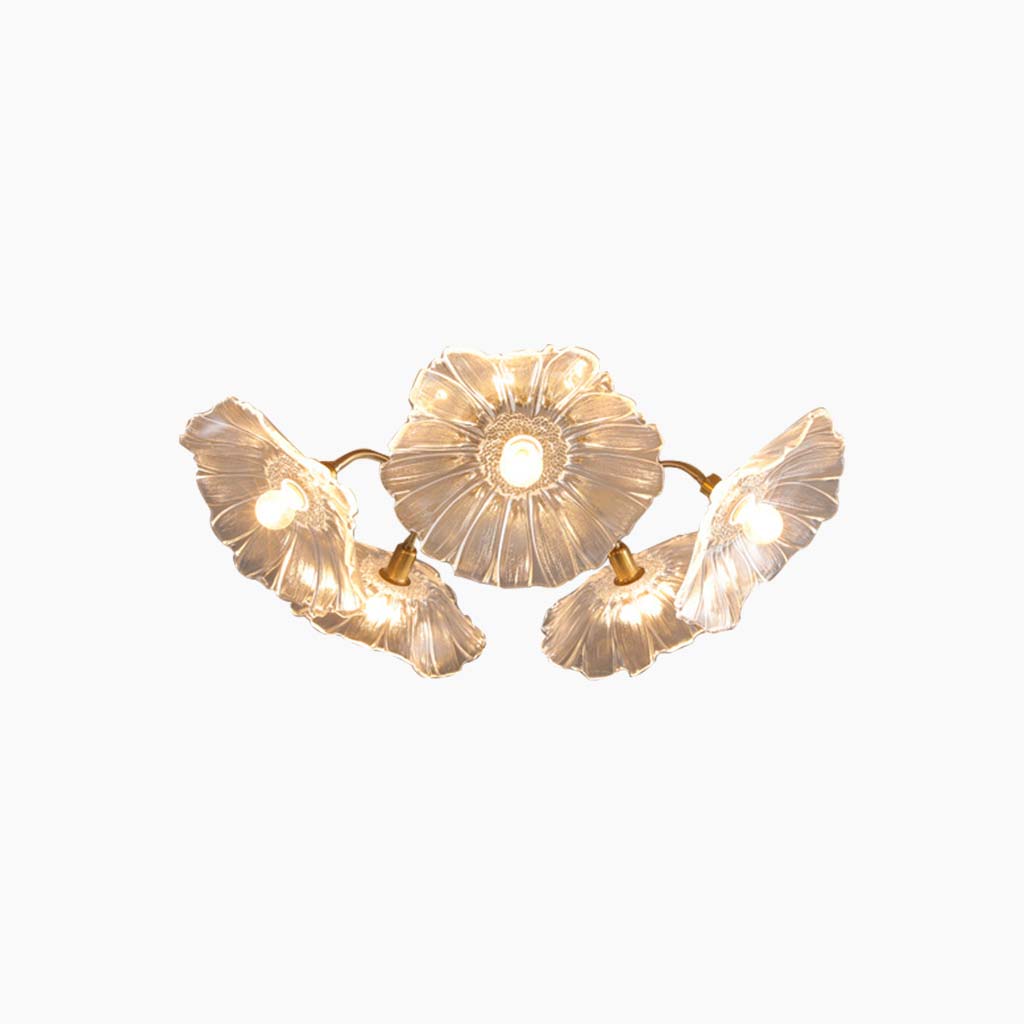 French Style Glass Flower Chandelier | LED Lighting For Living Rooms-Chandeliers-Sasha Sydney